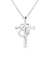 【選べる12誕生石×ダイヤモンド】クロス ハート ネックレス レディース