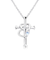 【選べる12誕生石×ダイヤモンド】クロス ハート ネックレス レディース