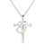 【選べる12誕生石×ダイヤモンド】クロス ハート ネックレス レディース