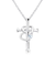【選べる12誕生石×ダイヤモンド】クロス ハート ネックレス レディース