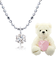 ダイヤモンド 0.1ct プラチナ ネックレス テディベア 付き