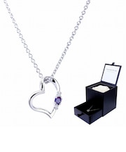 ネックレス レディース ラブ ハート プリザーブドフラワー ギフトセット 薔薇の色 プラチナホワイト