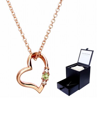 ネックレス レディース ラブ ハート プリザーブドフラワー ギフトセット 薔薇の色 プラチナホワイト
