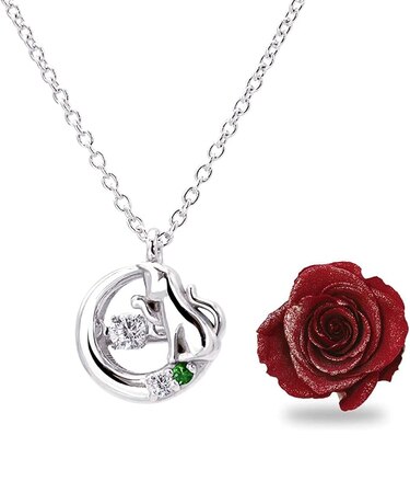 ネックレス 猫 ネコ ダンシングストーン 薔薇 ローズ ボックスセット