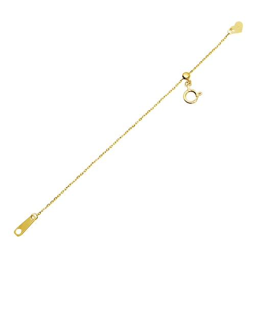 アジャスター ネックレス 10金 K10 ゴールド スライド式 アジャスターパーツ カットアズキ 10cm