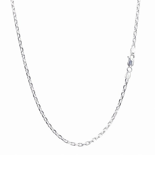 シルバー925 SILVER 925 あずき4面カットチェーン 幅 2.6mm 長さ 60cm