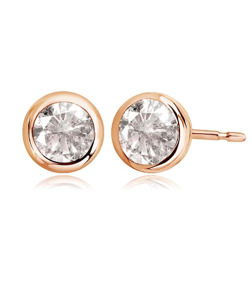 ダイヤモンドピアス 0.2ct フクリン プラチナ PT900 K18 ゴールド
