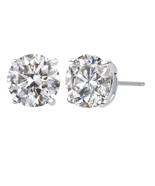 ピアス メンズ レディース キュービックジルコニア 8mm シルバー925 シルバーピアス