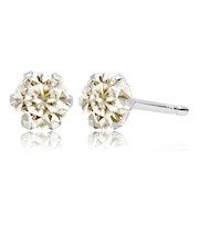 ダイヤモンドピアス レディース 一粒ダイヤ 6本爪 スタッドピアス 計 0.2ct K10