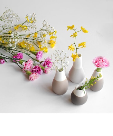 Mini pastel vases Setof4 GY