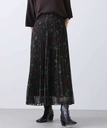 アコーディオンレオ柄スカート