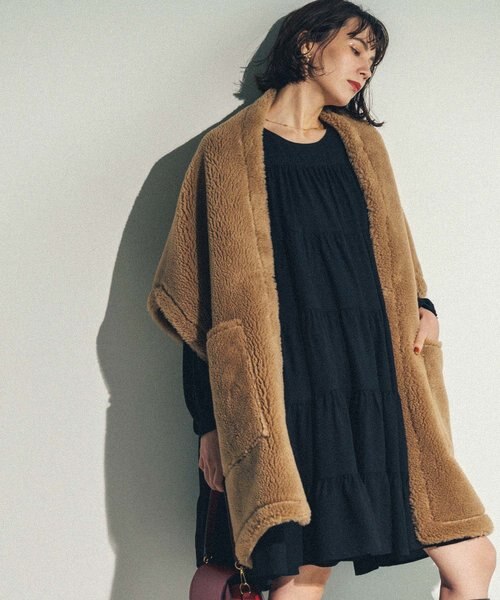 1＿ボア×スエードショール｜グレディブリリアンの通販｜&mall（アンド