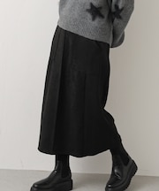 ３＿スエード×リブ切替タイト