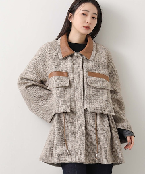 １＿スエード衿ツィードミドル