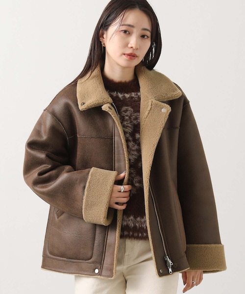 ❤❤最終お値下❤❤極上美品❤イタリー製❤柔らか❤リバーシブル❤ムートンコート❤❤ 1＿ムートンリバーシブルBZ｜グレディブリリアンの通販｜&mall