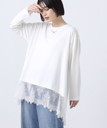 ２＿レースヘムワイドロンＴ