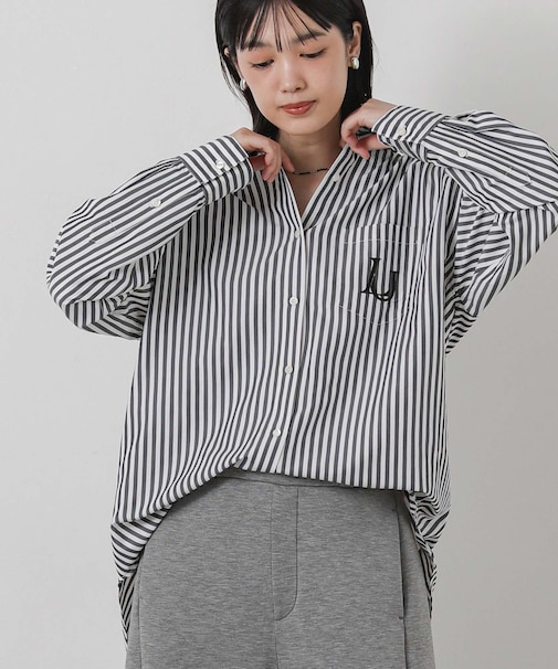 ３＿ＬＵ刺繍ＢＡＳＩＣシャツ