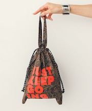 ペーズリーロゴ巾着BAG