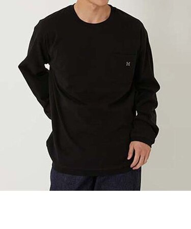 Hエンブロイダリー ナローリブ ロングスリーブTシャツ