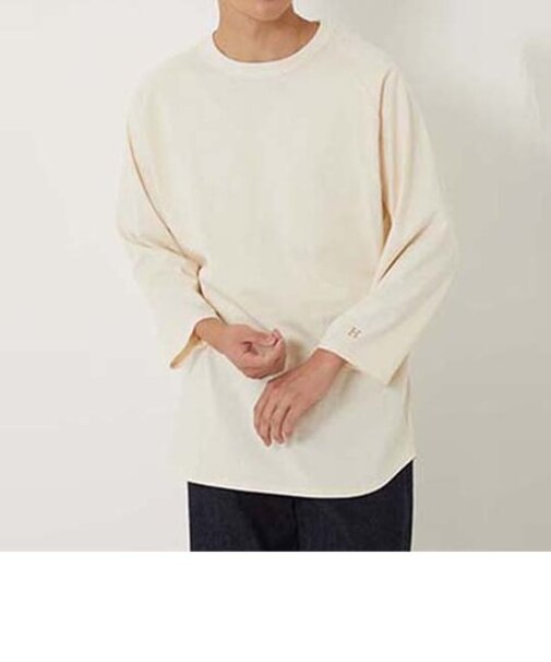 Hエンブロイダリー ベースボールTシャツ