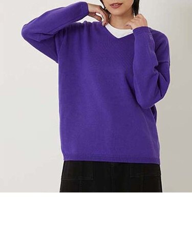 ウェーブコットン メリノウール ウォッシャブル リラックスセーター ウイメンズ