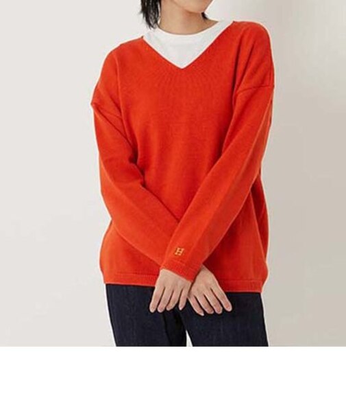 ウェーブコットン メリノウール ウォッシャブル リラックスセーター ウイメンズ