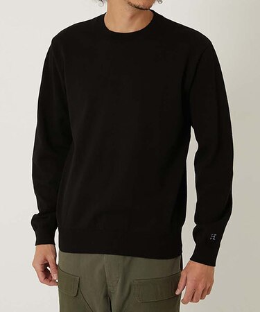 リフルコットン ウォッシャブル クルーネックセーター