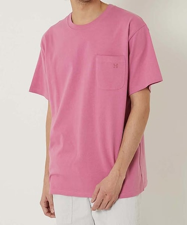 Hエンブロイダリー ポケットショートスリーブTシャツ
