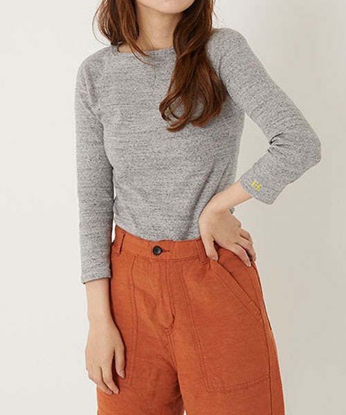 ストレッチフライス ボートネック ハーフスリーブ Tシャツ ウイメンズ 
