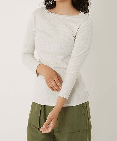 ストレッチフライス ボートネック ハーフスリーブ Tシャツ ウイメンズ