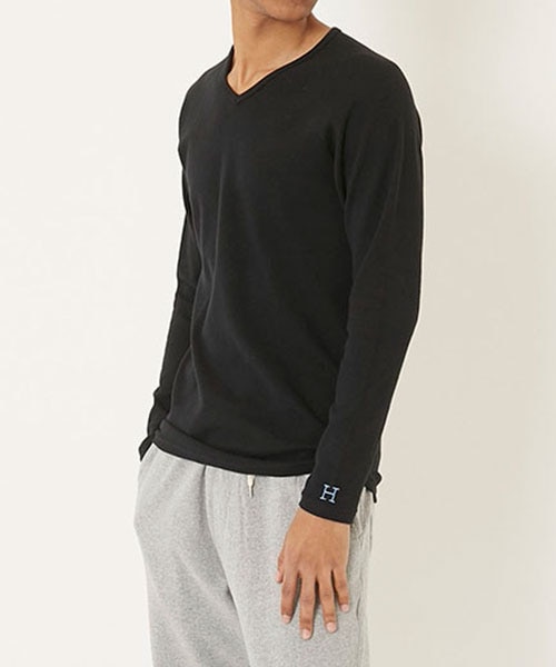 エスルドブラック ストレッチハイネックロングスリーブTシャツsサイズ hinecklstee_0006_SShighneck_bk