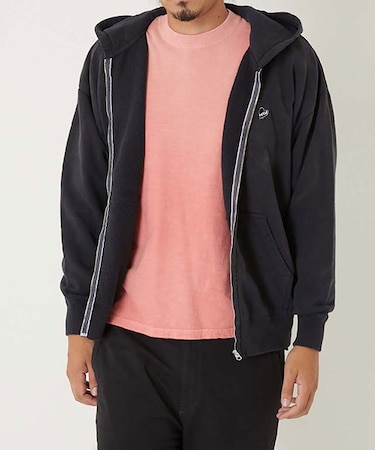 ハートインワッペン ヴィンテージウォッシュジップパーカ