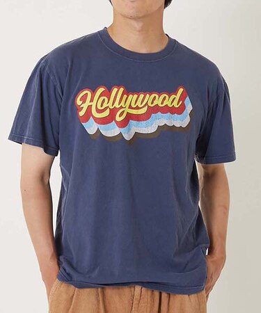 レトロフォント ハリウッド ショートスリーブTシャツ
