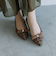 【&mallクーポン併用可】リボンポインテッドパンプス WASHINGTON 323-93119-AW