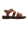 D810729　PITTOCK STRAP SANDAL　DK.BROWN　608308-0002