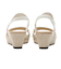 W2005　WEDGE SANDAL 5　WHITE/BEIGE　611888-0002