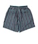 121-003002　TRIBE STRIPE SHORT WIDE PANTS　BLACK　618634-0001