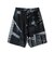 122-009002　GLITCH PHOTO SHORTS　BLACK　630428-0001