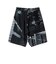 122-009002　GLITCH PHOTO SHORTS　BLACK　630428-0001