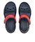 12856-485　18-21 CROCBAND SANDAL K　NAVY/RED　628025-0001
