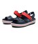 12856-485　18-21 CROCBAND SANDAL K　NAVY/RED　628025-0001