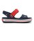 12856-485　18-21 CROCBAND SANDAL K　NAVY/RED　628025-0001