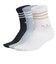 HL9337　K CREW SOCK 3P　WHT/MGRE/BLK　631249-0001