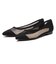 JE-1007　MESH FLAT PUMPS　BLACK　659000-0001