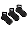 123R1210601　ANKLE 3PACK SOCKS　BLACK　662853-0002