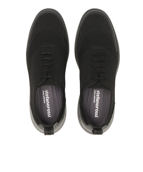 SR07066 KNIT LACE UP BLACK/BLACK 665188-0001｜エービーシー