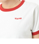 124R3011200　W VANS Logo Ringer TEE　RED　673596-0003