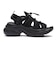 399022　CILIA WEDGE SANDAL　*03BLACK　675973-0003