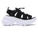399022　CILIA WEDGE SANDAL　*04BLACK/WHITE　675973-0004