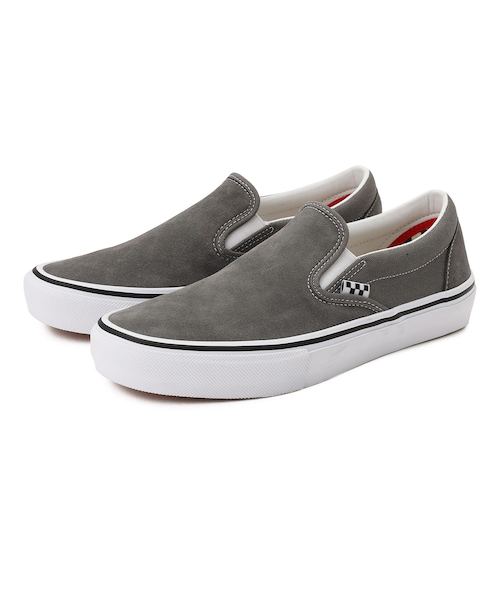 VN0A5FCA1N6 MN Skate Slip-On PEWTER/WHITE 680583-0001